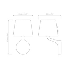 Load image into Gallery viewer, Millie Wall Light - line drawing.
