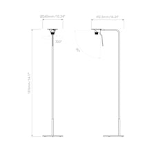 Load image into Gallery viewer, Mitsu Floor Lamp - line drawing.
