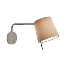 Load image into Gallery viewer, Mitsu LED Swing Arm Wall Light in Matt Nickel/Oyster.
