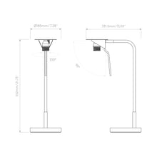 Load image into Gallery viewer, Mitsu LED Table Lamp - line drawing.
