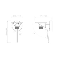 Load image into Gallery viewer, Mitsu LED Wall Light - line drawing.
