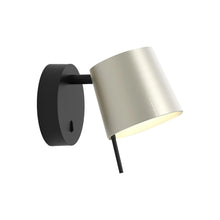 Load image into Gallery viewer, Miura LED Wall Light in Matt Black/Matt Nickel.
