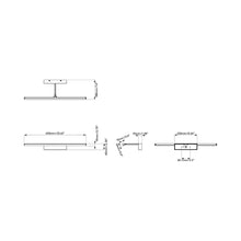 Load image into Gallery viewer, Mondrian LED Wall Light - line drawing.
