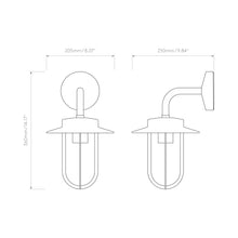 Load image into Gallery viewer, Montparnasse Outdoor Wall Light - line drawing.
