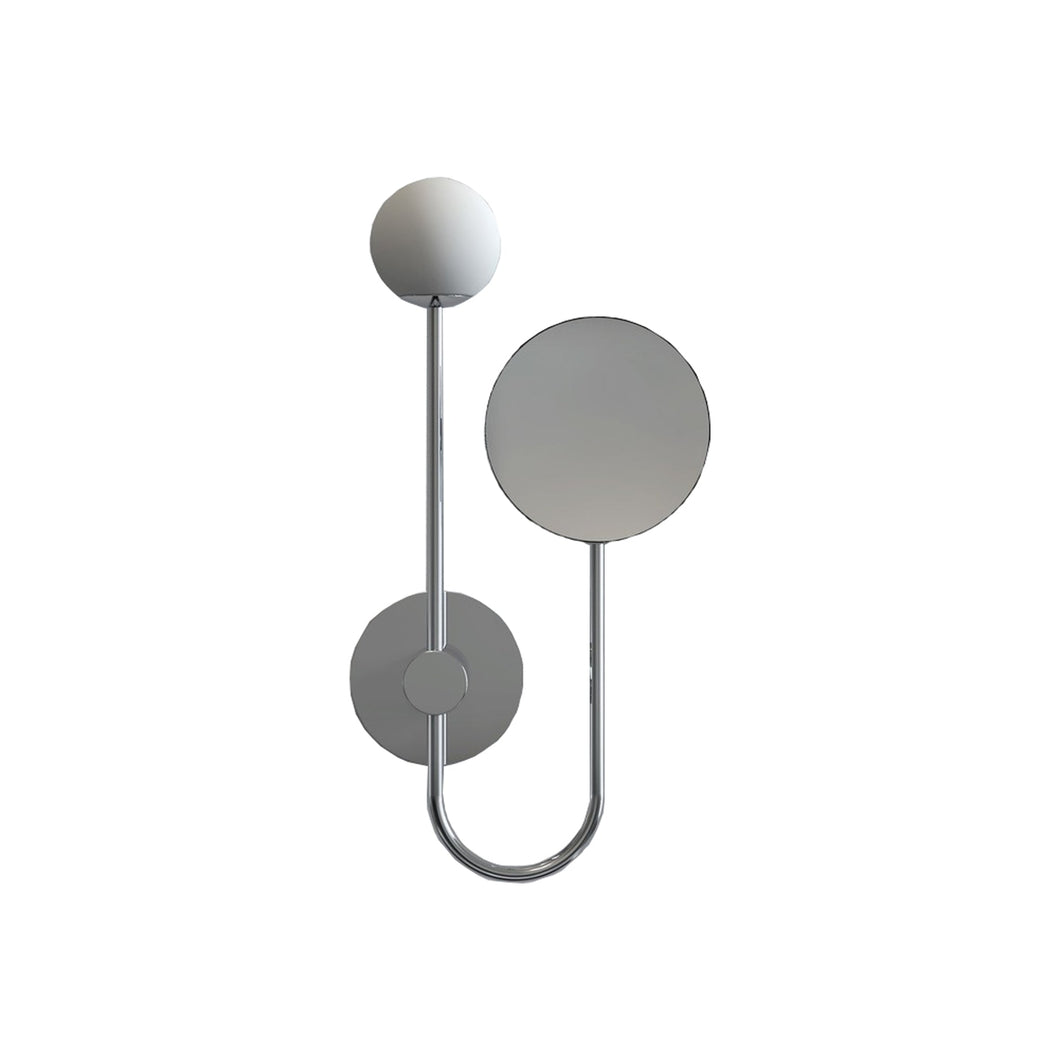 Orb Bath Wall Light in Polished Chrome (With Mirror).
