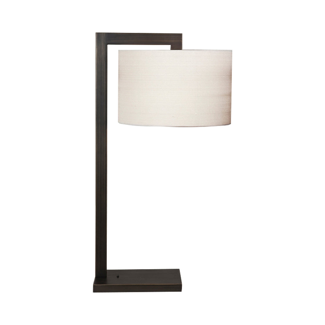 Ravello Table Lamp in Bronze (White/Drum Shade).