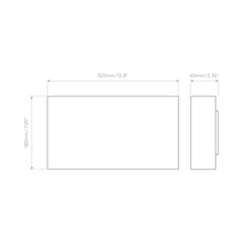 Load image into Gallery viewer, Rio LED Wall Light - line drawing.
