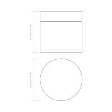 Load image into Gallery viewer, Sabina 170 Flush Mount Ceiling Light - line drawing.
