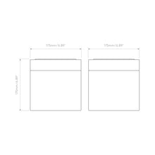 Load image into Gallery viewer, Sabina Square Flush Mount Ceiling Light - line drawing.
