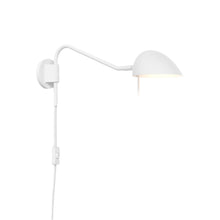 Load image into Gallery viewer, Serge Plug-In Wall Light in Matt White.
