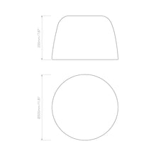 Load image into Gallery viewer, Taiko Flush Mount Ceiling Light - line drawing.
