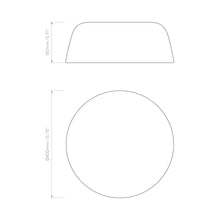 Load image into Gallery viewer, Taiko Flush Mount Ceiling Light - line drawing.
