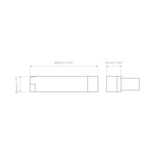 Load image into Gallery viewer, Tosca LED Reading Wall Light - line drawing.
