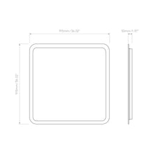 Load image into Gallery viewer, Varenna Square LED Illuminated Mirror - line drawing.
