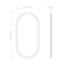 Load image into Gallery viewer, Varenna Stadium LED Illuminated Mirror - line drawing.
