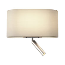 Load image into Gallery viewer, Venn Reader Wall Light in Matt Nickel/Putty.
