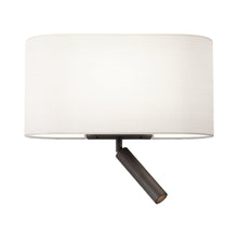 Load image into Gallery viewer, Venn Reader Wall Light in Bronze/White.
