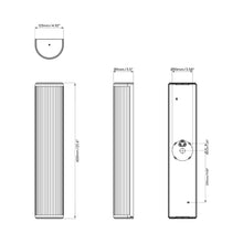 Load image into Gallery viewer, Versailles LED Wall Light - line drawing.
