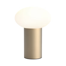 Load image into Gallery viewer, Zeppo LED Portable Table Lamp in Light Bronze.
