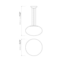 Load image into Gallery viewer, Zeppo Pendant Light - line drawing.
