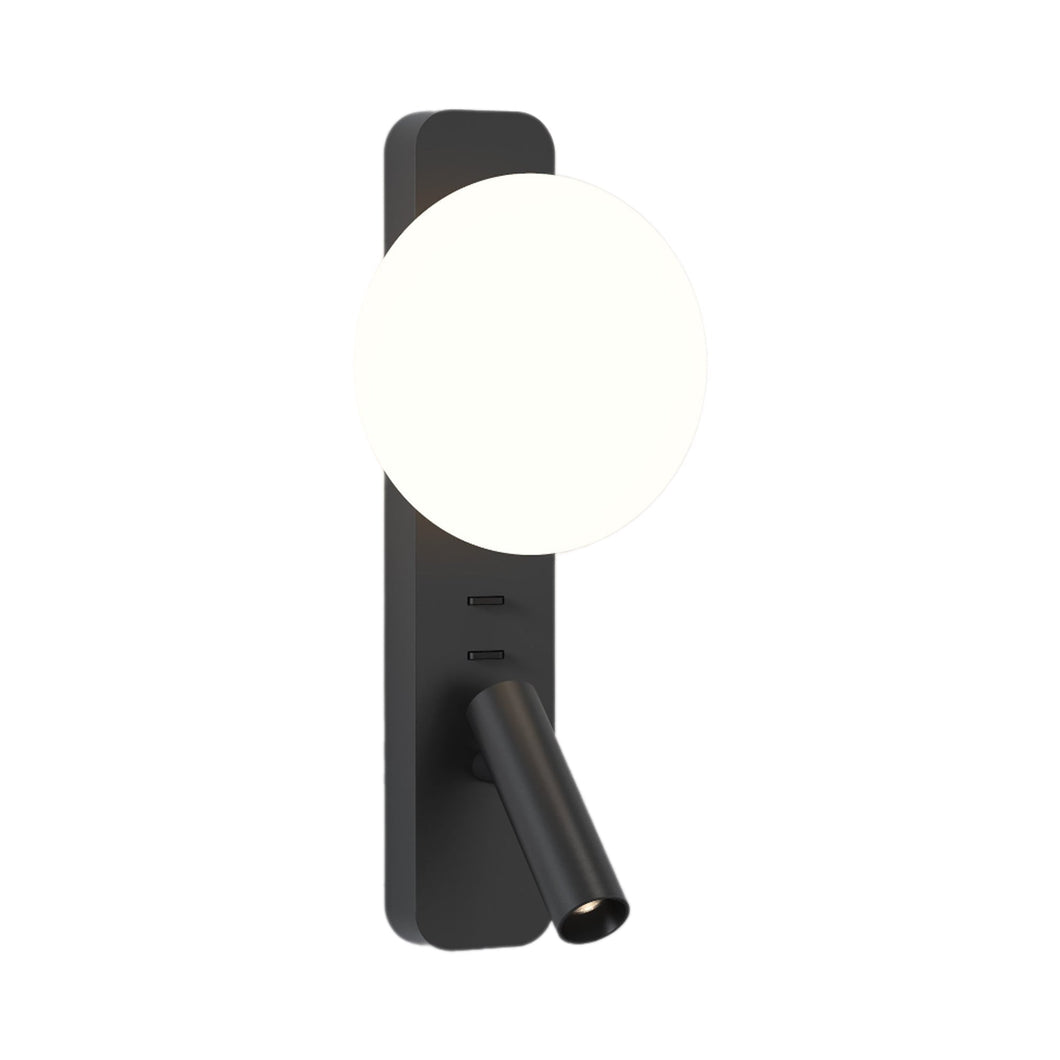 Zeppo Reader Wall Light in Matt Black.