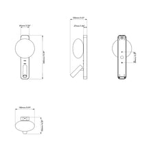 Load image into Gallery viewer, Zeppo Reader Wall Light - line drawing.

