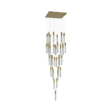 Load image into Gallery viewer, The Original Glacier Snow Pendant Light in Brushed Brass (41-Light).
