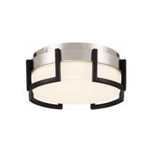 Load image into Gallery viewer, Bezel Set LED Flush Mount Ceiling Light in Brushed Nickel (Small).
