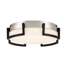 Load image into Gallery viewer, Bezel Set LED Flush Mount Ceiling Light in Brushed Nickel (Large).
