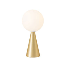 Load image into Gallery viewer, Bilia Table Lamp in Brass and White (Large).

