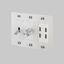 Load image into Gallery viewer, Polycarbonate Wall Plate in Detail.
