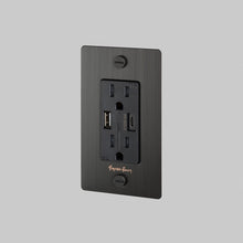 Load image into Gallery viewer, 1G Combination Duplex Outlet with USB-A and USB-C Ports in Detail.
