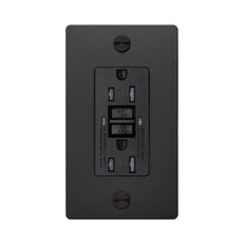 Load image into Gallery viewer, 1G Duplex GFCI Outlet in Black (Without Logo).
