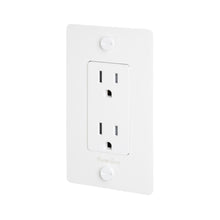Load image into Gallery viewer, 1G Duplex Outlet in White (Logo).
