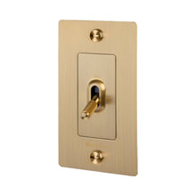 Load image into Gallery viewer, 1G Toggle Switch in Brass (Logo).
