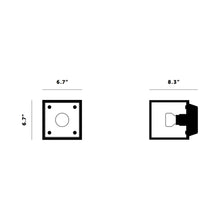 Load image into Gallery viewer, Caged Flush Mount Ceiling Light - line drawing.
