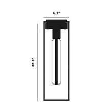 Load image into Gallery viewer, Caged Flush Mount Ceiling Light - line drawing.
