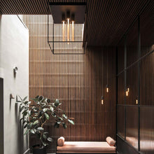 Load image into Gallery viewer, Caged Multi Light Flush Mount Ceiling Light in living room.

