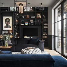 Load image into Gallery viewer, Caged Multi Light Flush Mount Ceiling Light in living room.
