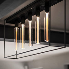 Load image into Gallery viewer, Caged Multi Light Flush Mount Ceiling Light in Detail.
