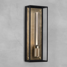 Load image into Gallery viewer, Caged Outdoor Wall Light in Brass.
