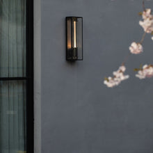 Load image into Gallery viewer, Caged Outdoor Wall Light in Outside Area.
