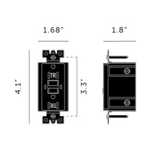 Load image into Gallery viewer, Duplex GFCI Outlet Module - line drawing.
