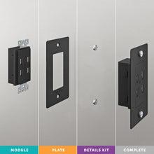 Load image into Gallery viewer, Duplex Outlet Module in Detail.
