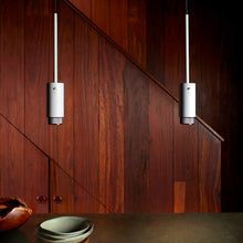 Load image into Gallery viewer, Exhaust Pendant Light in dining room.
