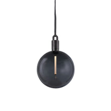 Load image into Gallery viewer, Forked Globe Pendant Light in Gun Metal/Smoked (Large).
