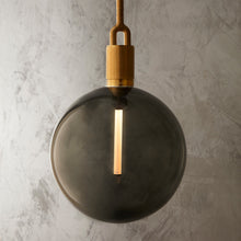 Load image into Gallery viewer, Forked Globe Pendant Light in Detail.
