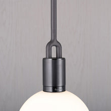 Load image into Gallery viewer, Forked Globe Pendant Light in Detail.
