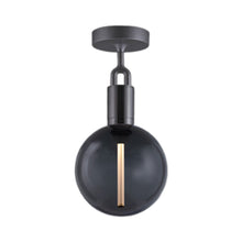 Load image into Gallery viewer, Forked Semi Flush Mount Ceiling Light in Gun Metal/Smoked (Medium).
