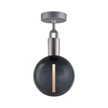 Load image into Gallery viewer, Forked Semi Flush Mount Ceiling Light in Steel/Smoked (Medium).
